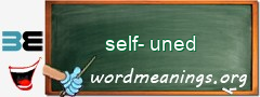WordMeaning blackboard for self-uned